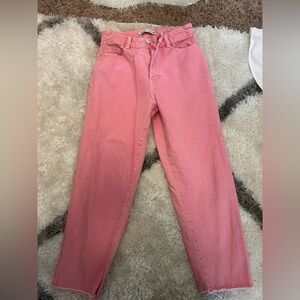 Zara Pink Straight Leg Women's Jeans